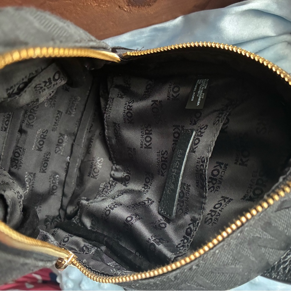 Michael Kors Black and Gold Logo Backpack - Picture 3 of 8